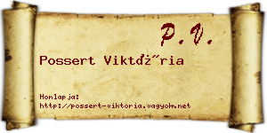 Possert Viktória névjegykártya